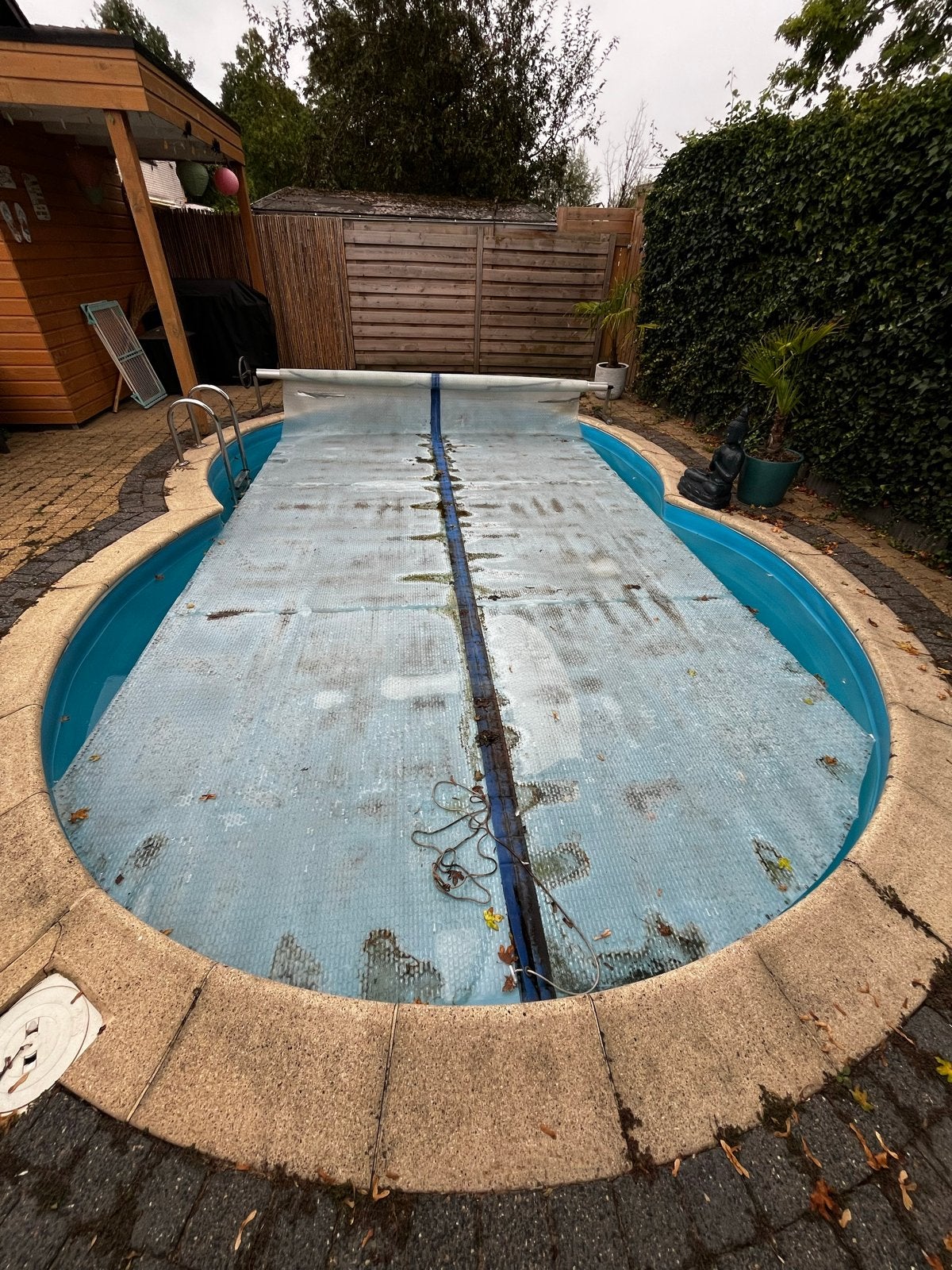 Noppenfolie zwembadafdekking 3.44m x 6.5m, Tuin en Terras, Ophalen, Gebruikt, Overige typen, 300 cm of meer