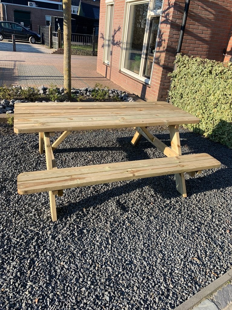 gloednieuwe picknicktafel, Nieuw, Ophalen of Verzenden, Inklapbaar, Rechthoekig