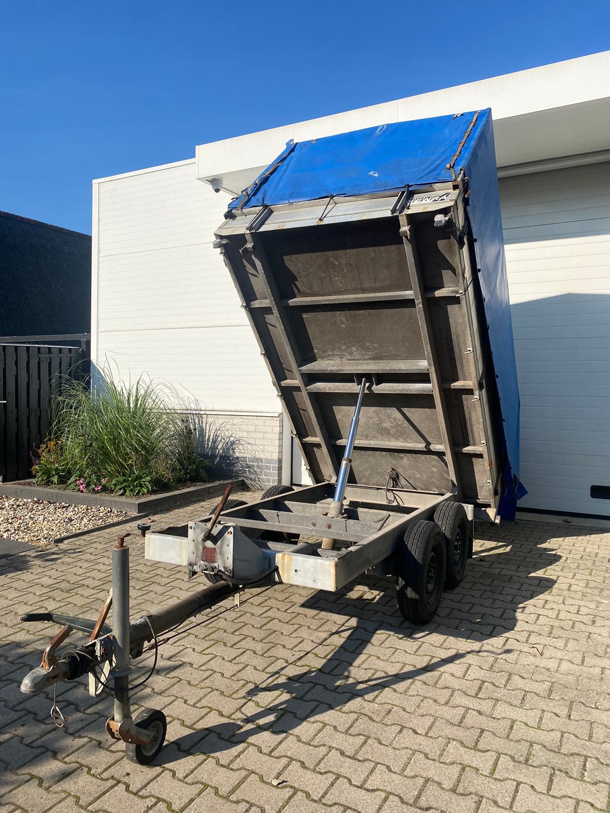Henra aanhanger kieper met huif, Ophalen, Gebruikt