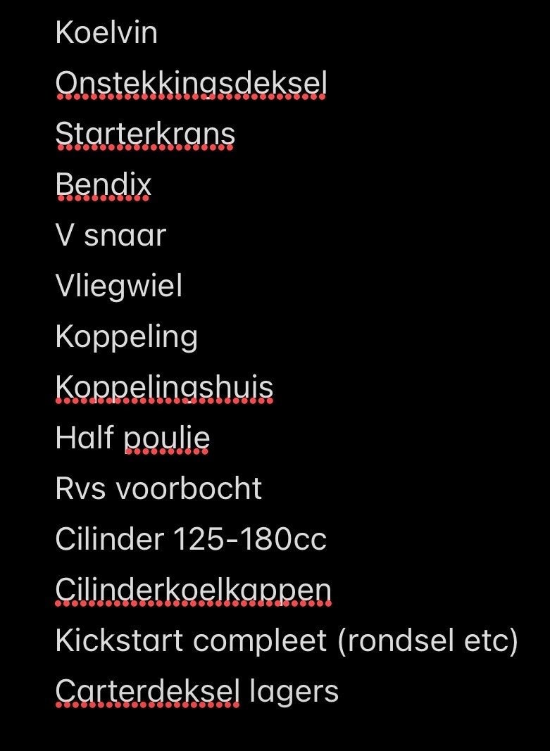 Gezocht: Scooteronderdelen 125-180cc & Subframe, Ophalen of Verzenden, Gebruikt, Overige typen