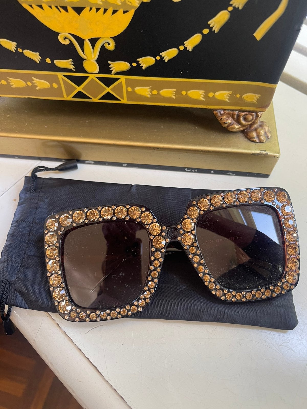 Trendy Bril met strass stenen, Ophalen of Verzenden, Bril, Overige merken
