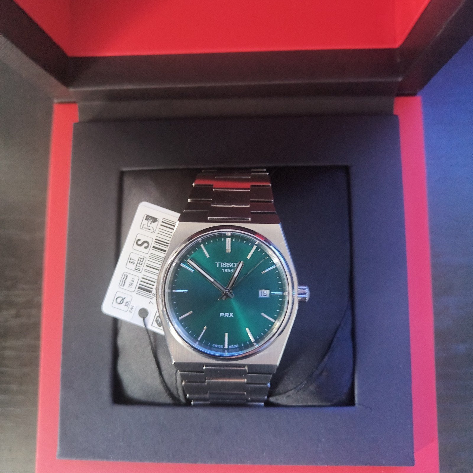 Tissot prx quartz 40, Sieraden, Tassen en Uiterlijk, Ophalen of Verzenden, Zo goed als nieuw, Staal, Overige merken