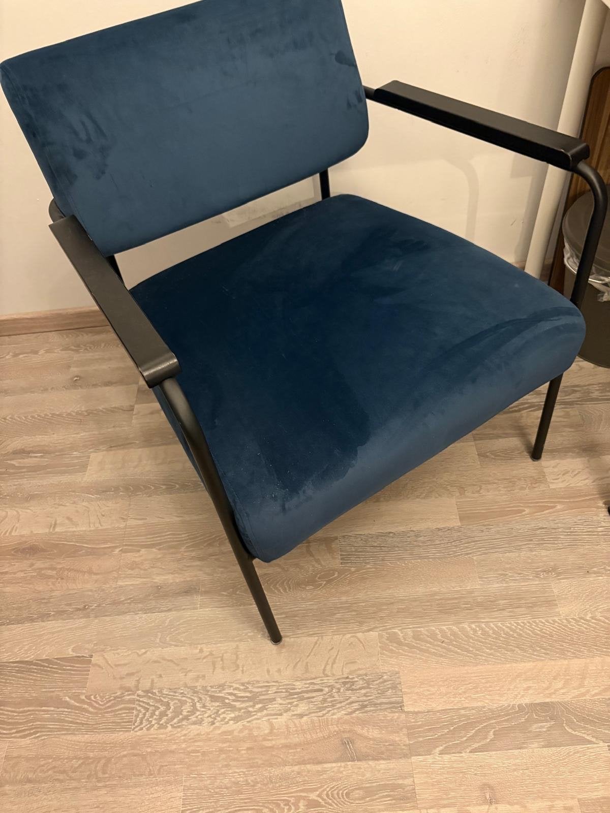 Stijlvolle Blauwe Stoel - Comfortabel en Modern Design, Ophalen, Gebruikt, Blauw, Eén