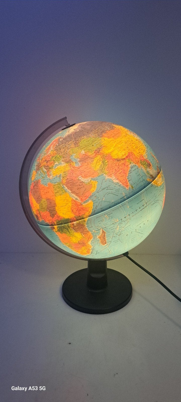 Vintage Scanglobe Tafellamp - Wereldbol met Verlichting, Kunststof, Gebruikt, Overige merken, Vintage