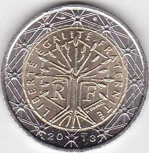 2 euro 2013 Frankrijk, Ophalen of Verzenden, Frankrijk, 2 euro, Losse munt
