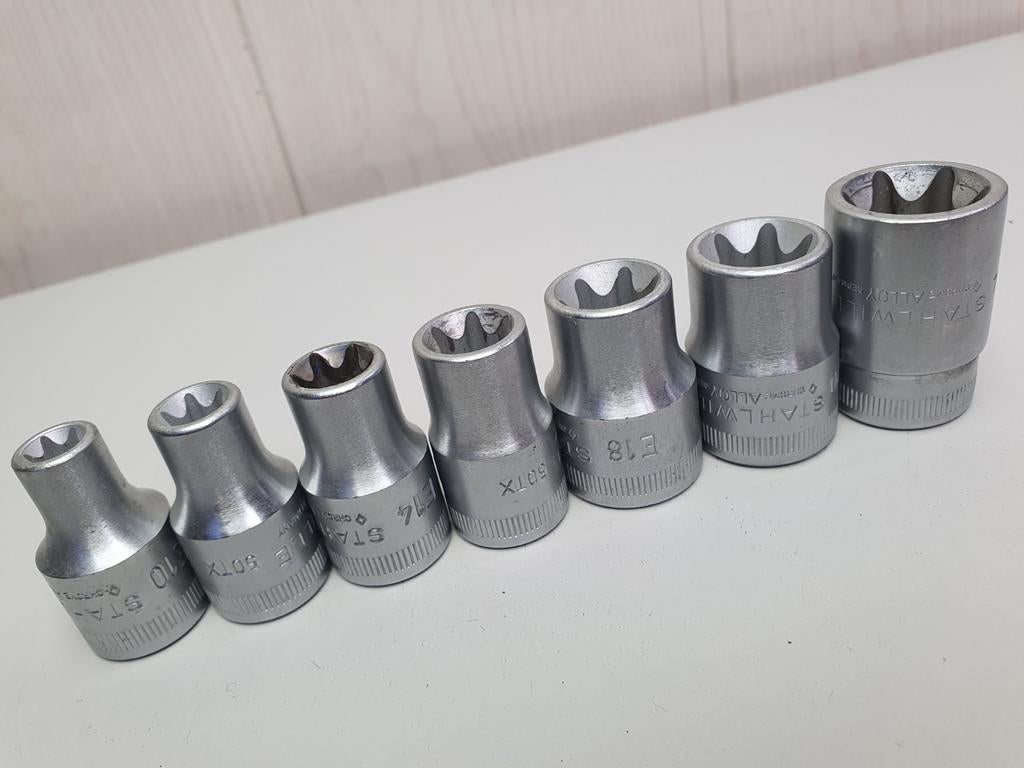 Stahlwille 50tx etorx doppenset 1/2" opname 7 delig, Auto diversen, Autogereedschap, Gebruikt, Lindenallee 27, 42349 Wuppertal, Duitsland