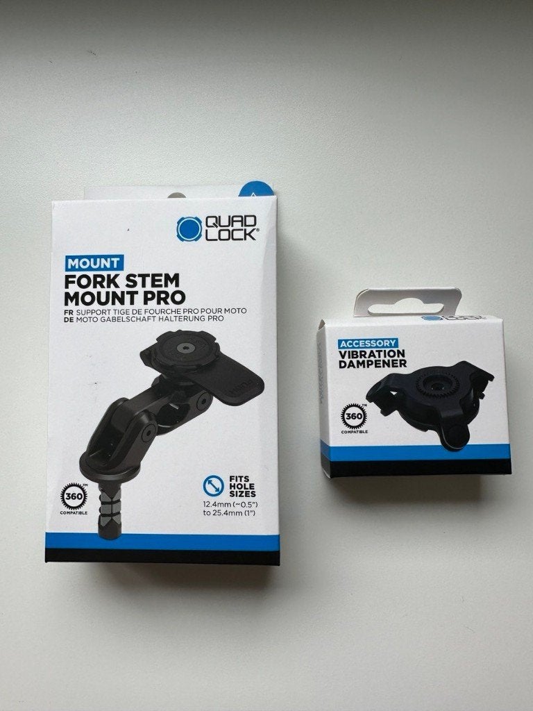 Quad Lock Fork Stem Mount Pro + Vibration Dampener, Ophalen of Verzenden, Nieuw