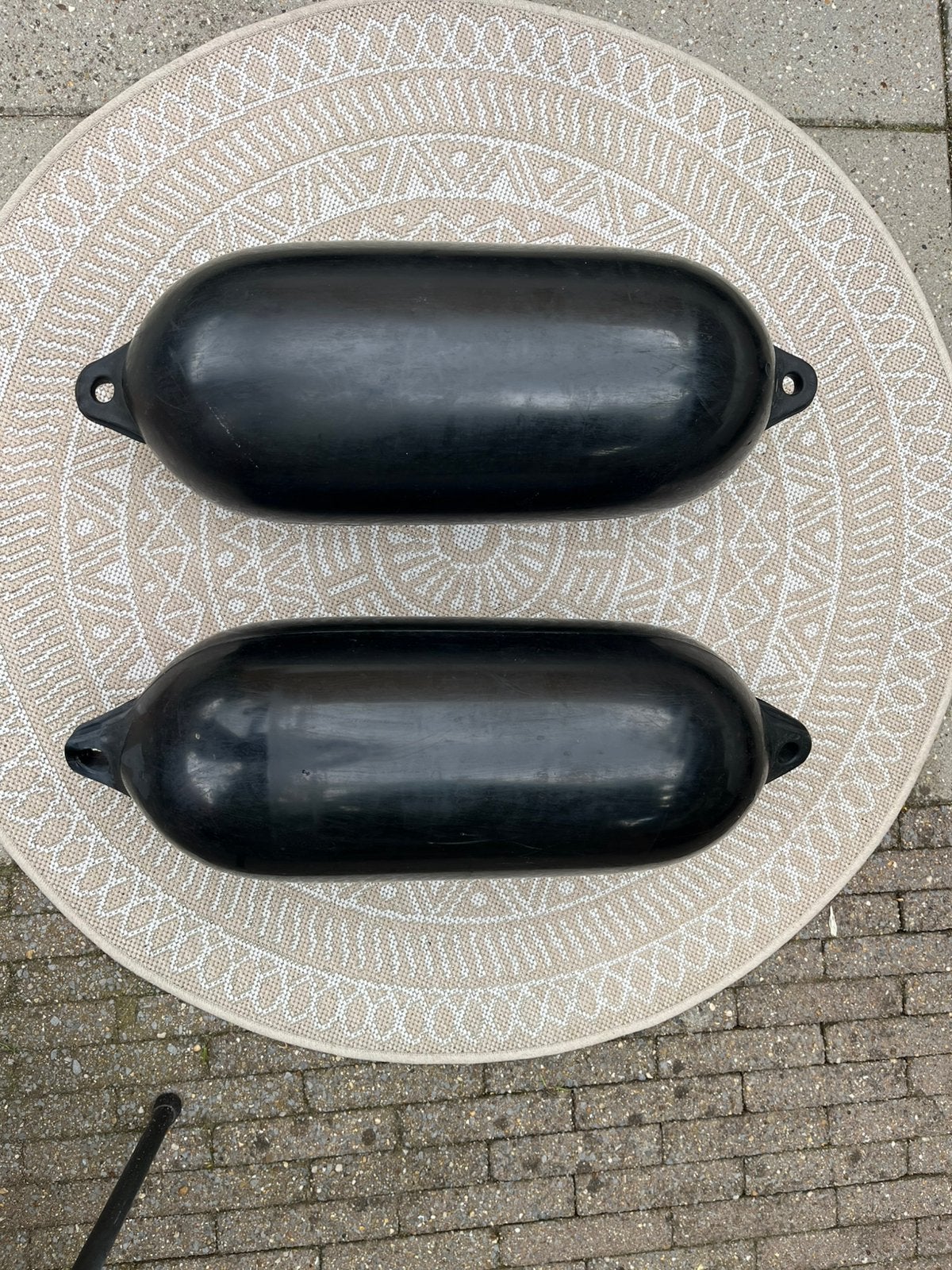2 grote Majoli star 4 stootwillen fenders 24x70, Watersport en Boten, Ophalen of Verzenden, Gebruikt, Overige typen