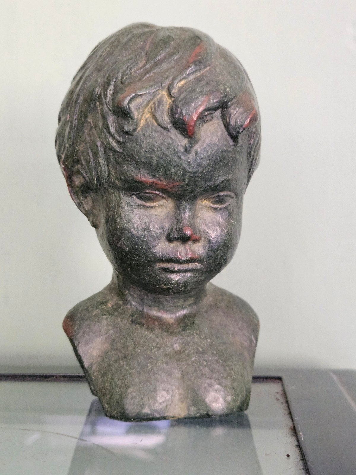 Antieke keramieken buste van een kind, Antiek en Kunst, Ophalen of Verzenden