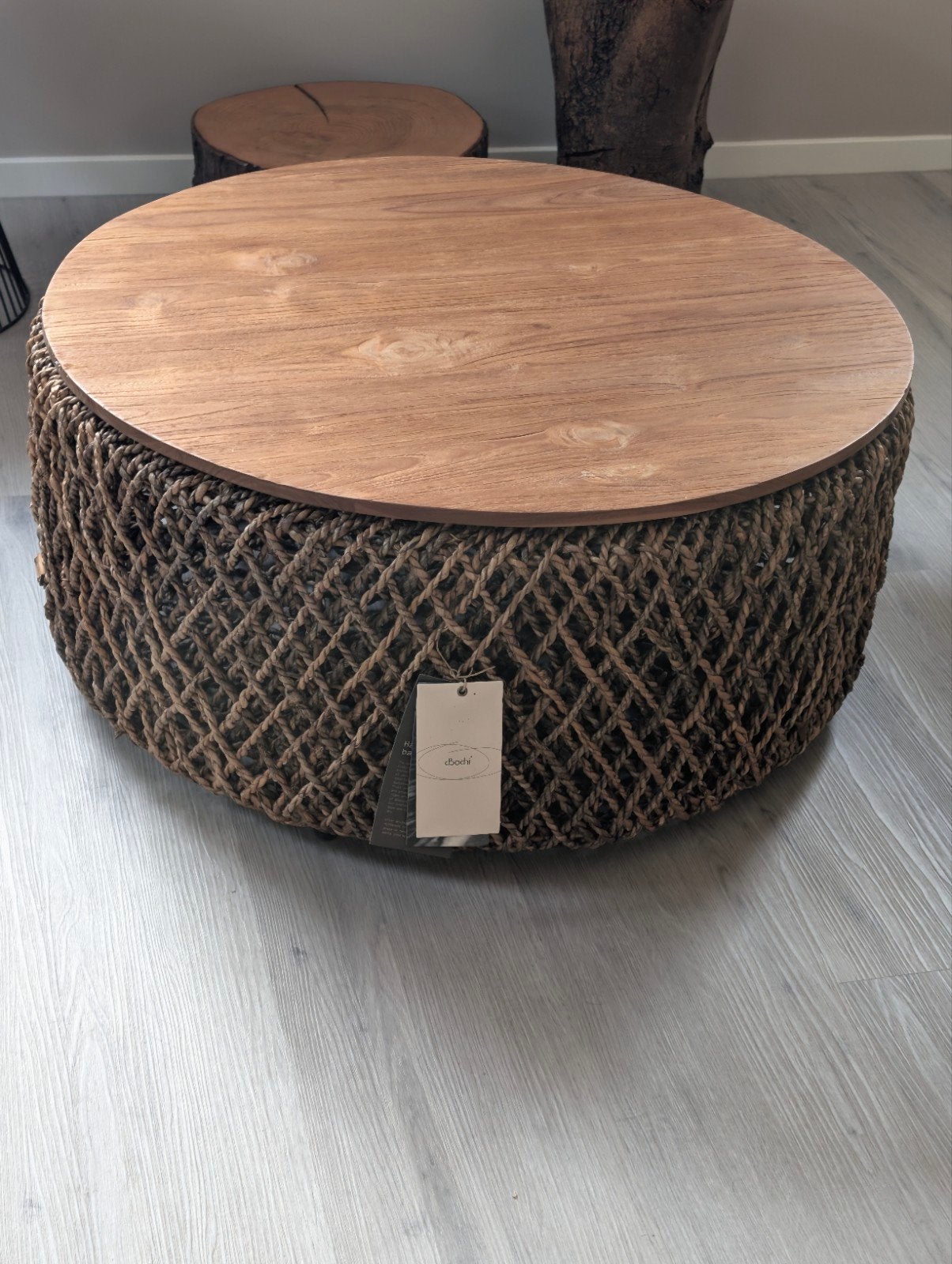 d-Bodhi Knut Salontafel – Gerecycled Teakhout & Abaca  Nieuw, Huis en Inrichting, Ophalen, 50 tot 100 cm, Nieuw, 50 tot 100 cm
