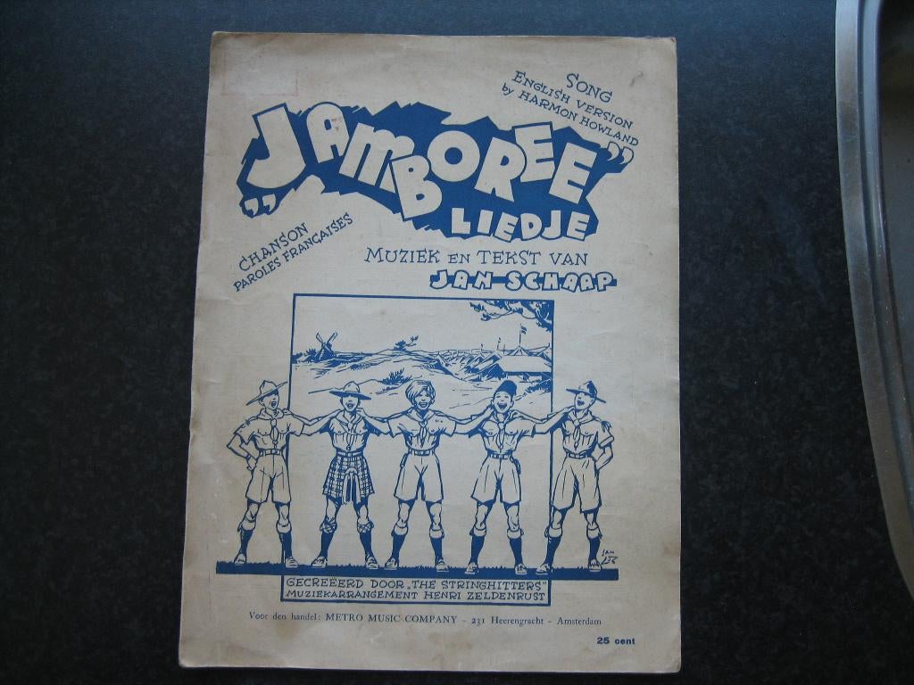 scouting JAMBORIE 1937 lied Jan Schaap, Verzamelen, Scouting, Ophalen of Verzenden, Gebruikt, Boek of Tijdschrift