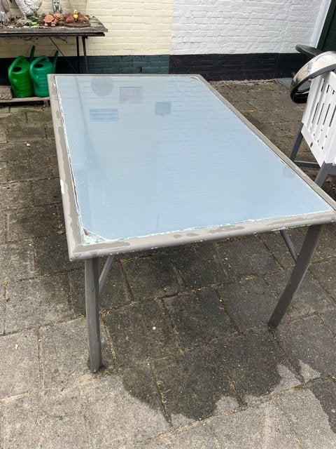 tuintafel 150 x 95 x 73, Tuin en Terras, Ophalen, Gebruikt, Rechthoekig, Aluminium