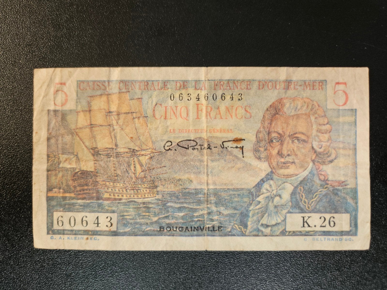 Frans Equatoriaal Afrika pick 20B 1947, Ophalen of Verzenden, Overige landen, Los biljet