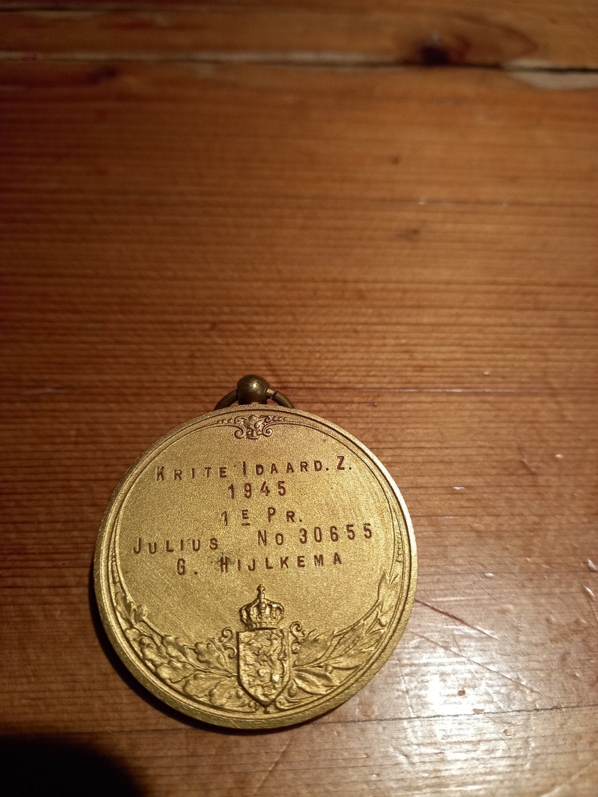 Verzameling van 15 antieke medailles in vitrinekast, Ophalen of Verzenden, Brons, Nederland