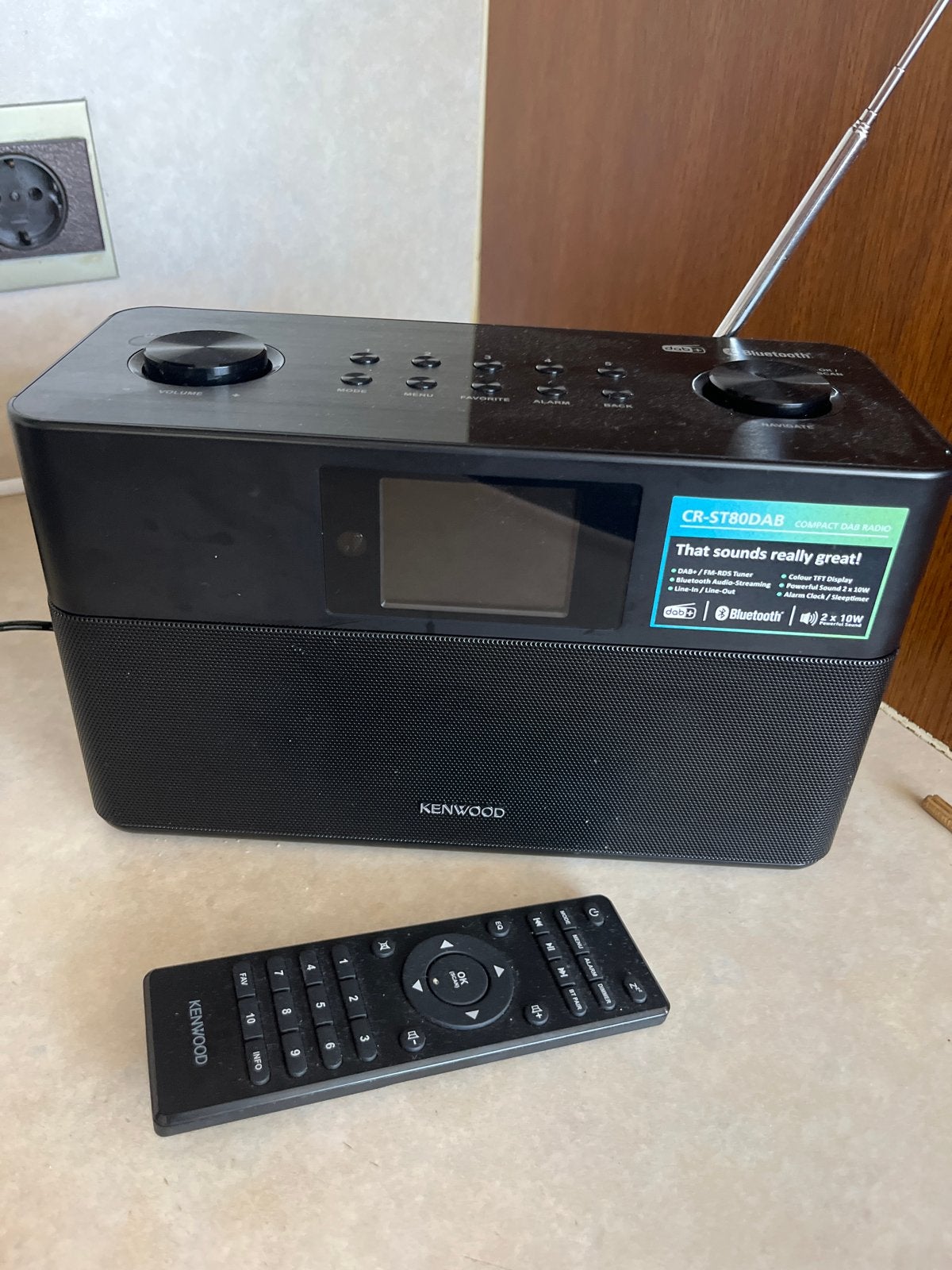 Kenwood CR-ST80DAB Compact DAB Radio met Bluetooth, Ophalen, Zo goed als nieuw, Radio, Met cd-speler