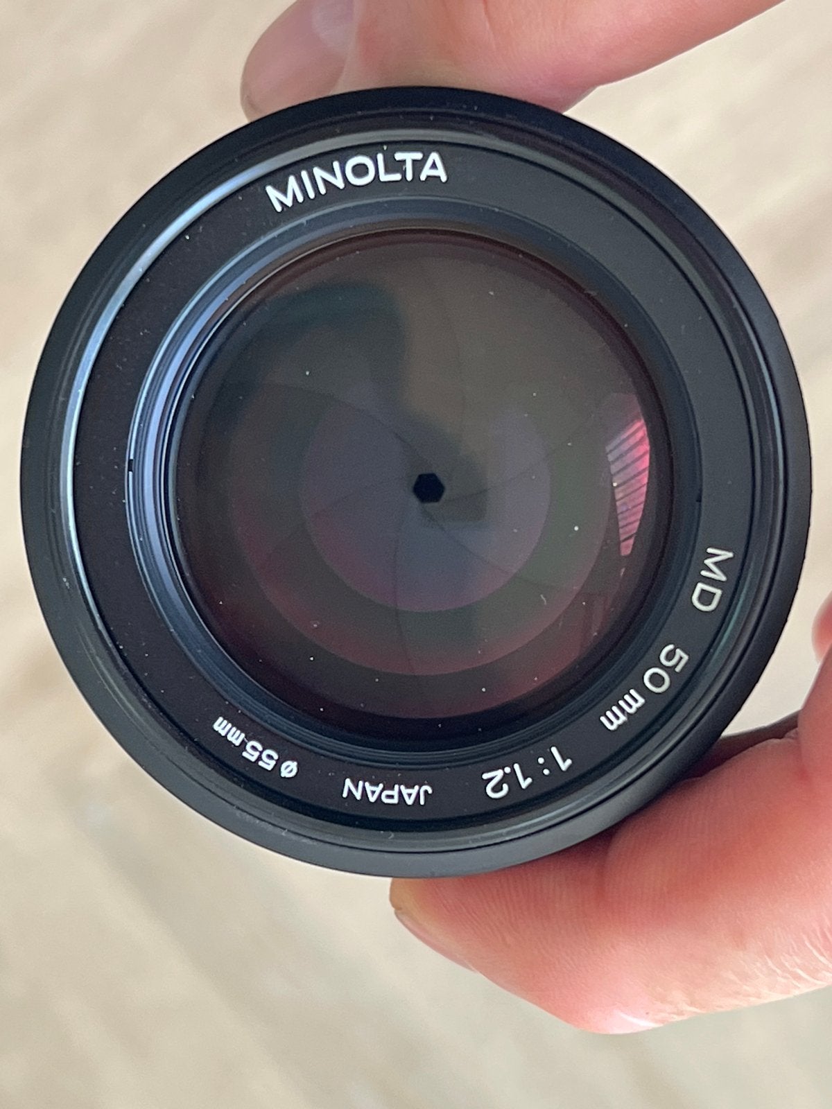 Minolta MD 50mm f/1.2 Ultralichtsterke Standaardlens mint, Ophalen of Verzenden, Standaardlens, Overige vattingen, Zo goed als nieuw