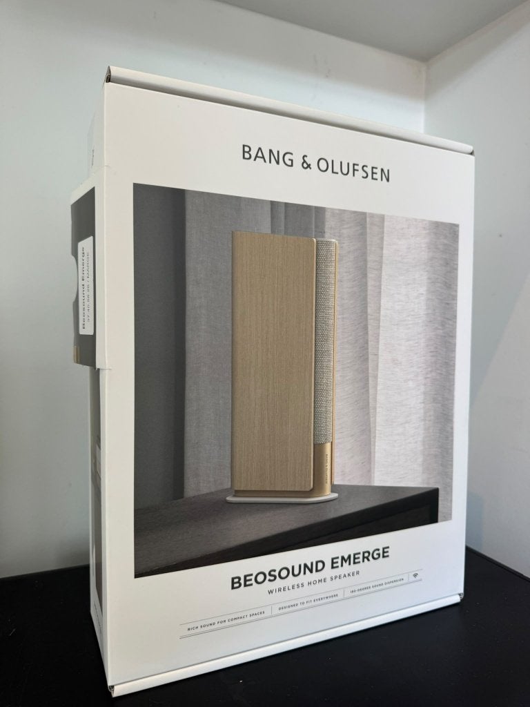 Beosound Emerge draadloze speaker nieuw B&O Bang en Olufsen, Ophalen, 120 tot 150 watt, Info@bang-olufsen.dk, Overige typen