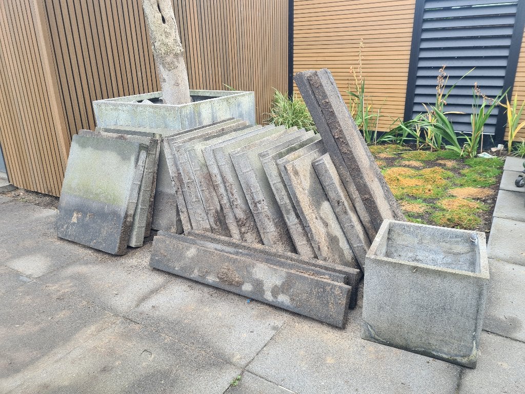 Tuin tegels, Ophalen, Gebruikt, Beton, Terrastegels