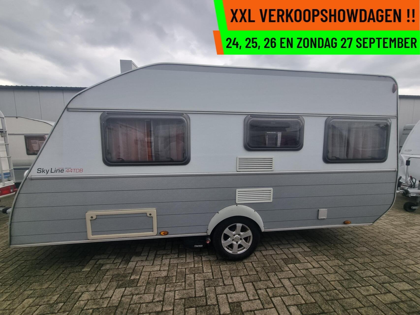Kip SKYLINE 44-XXL VERKOOPSHOW 24,25,26 & 27 SEPT. 10-17 UUR, Caravans en Kamperen, Kip, Hordeur, Bedrijf, 6 tot 7 meter