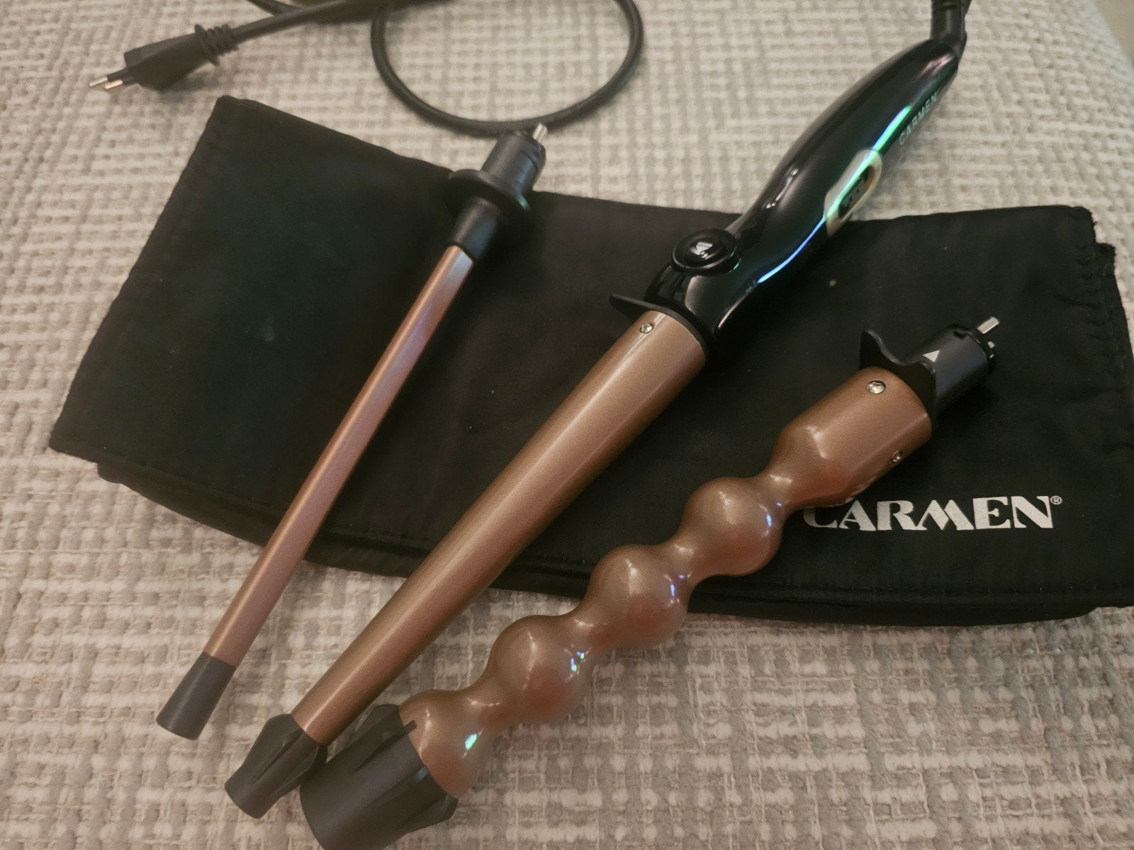 Carmen keramische krultang set, Ophalen of Verzenden, Zo goed als nieuw, Krultang of Stijltang
