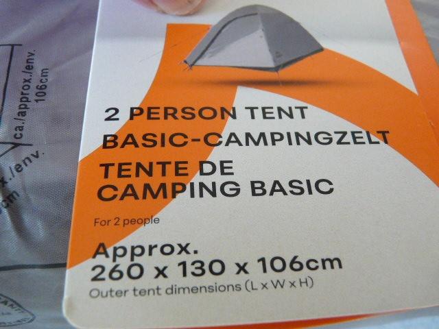 Mooie  nieuwe grijze 2 persoons tent, nieuw, Ophalen of Verzenden, Nieuw, Tot en met 2
