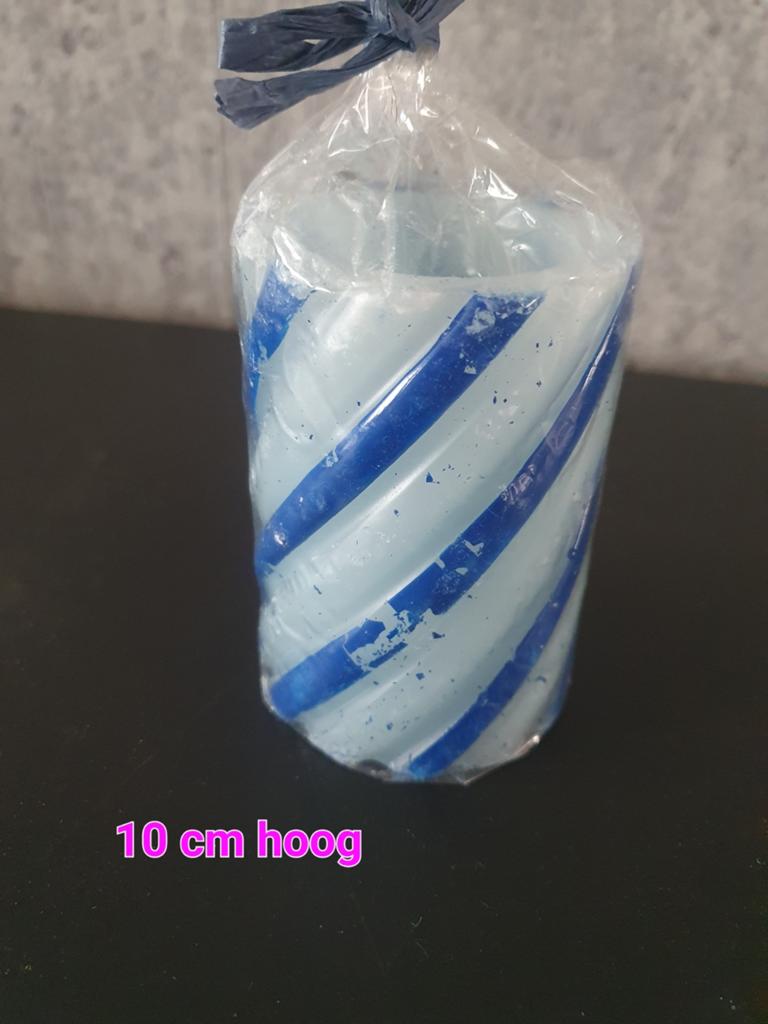 Ongebruikte LED kaars - 10 cm hoog, Kunststof, Blauw, Nieuw, Ophalen of Verzenden