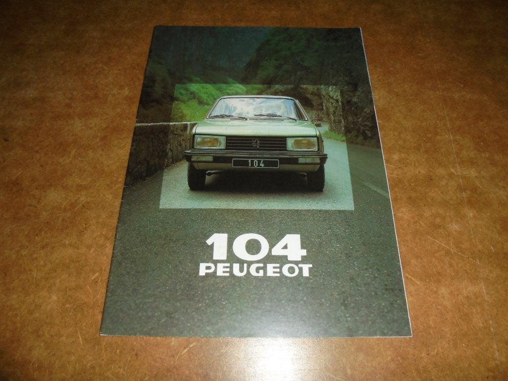 brochure Peugeot 104 modellen 1980, Ophalen of Verzenden, Zo goed als nieuw, Peugeot
