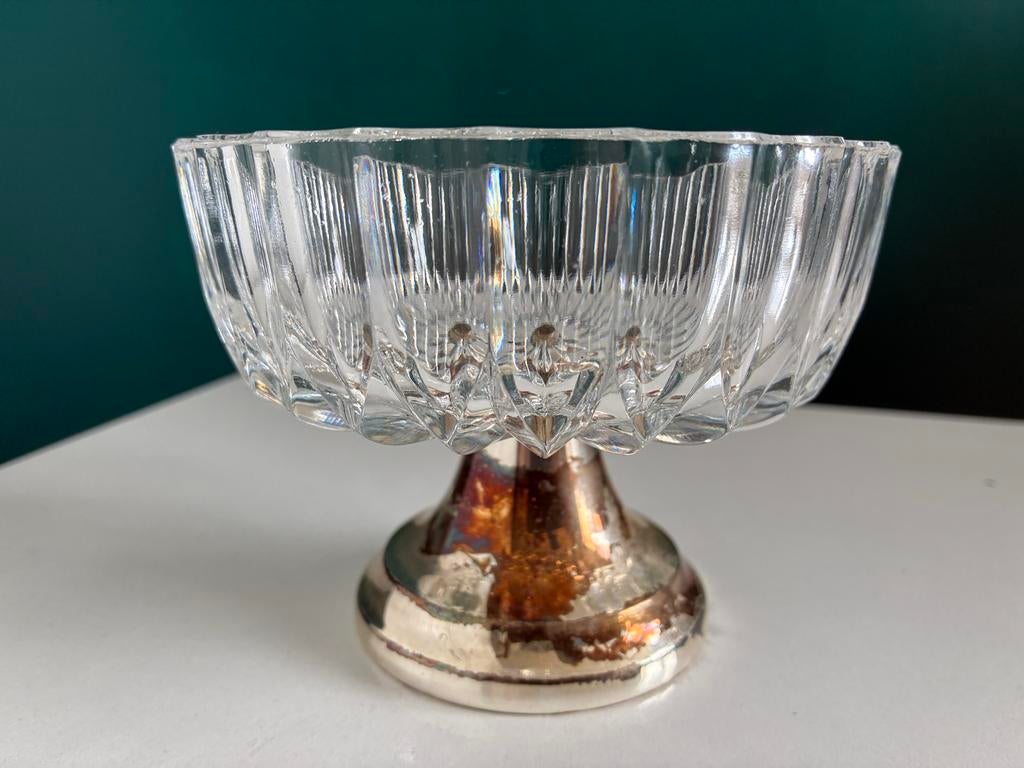 Twee Vintage kristallen bonbonnières, Ophalen of Verzenden