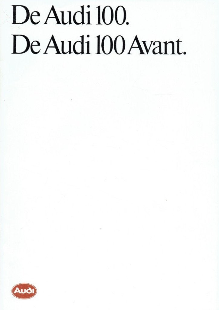 Folder Audi 100 en 100 Avant (1984), Verzenden, Gelezen, Audi