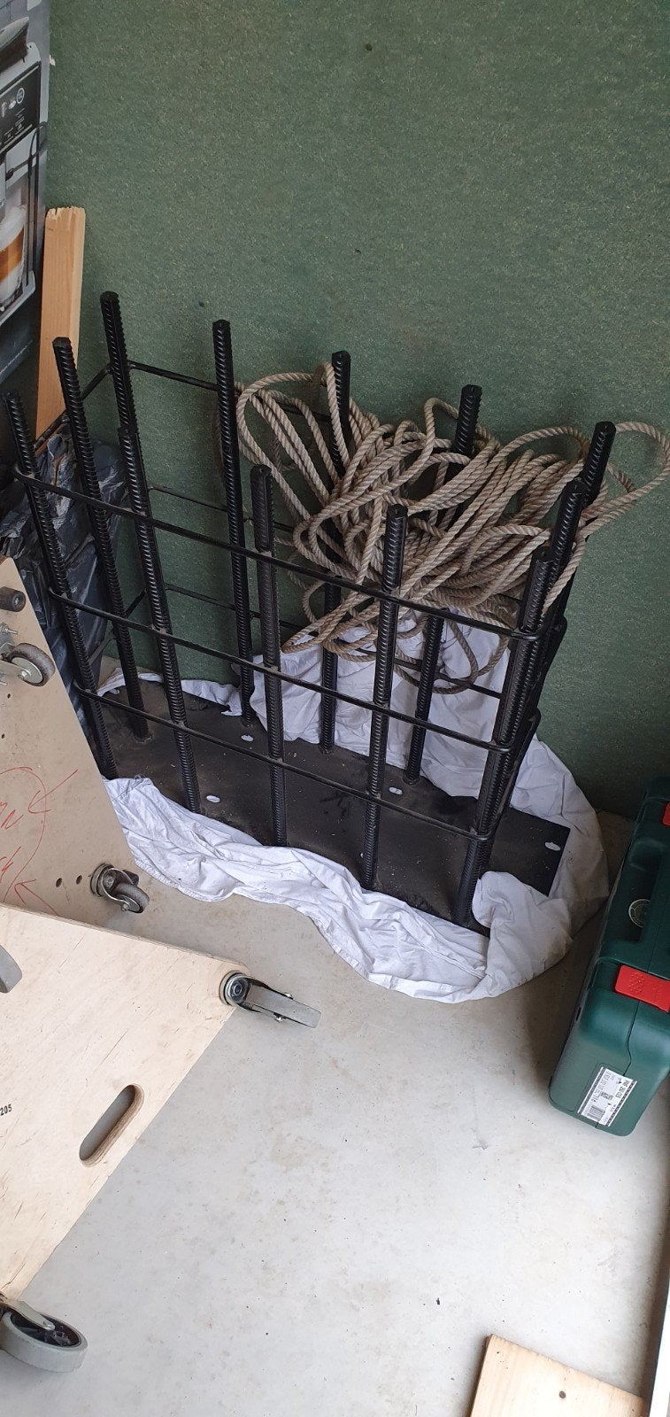 Zwaar metalen onderstel voor bartafel, Tuin en Terras, Ophalen of Verzenden, IJzer, Sierhekwerk