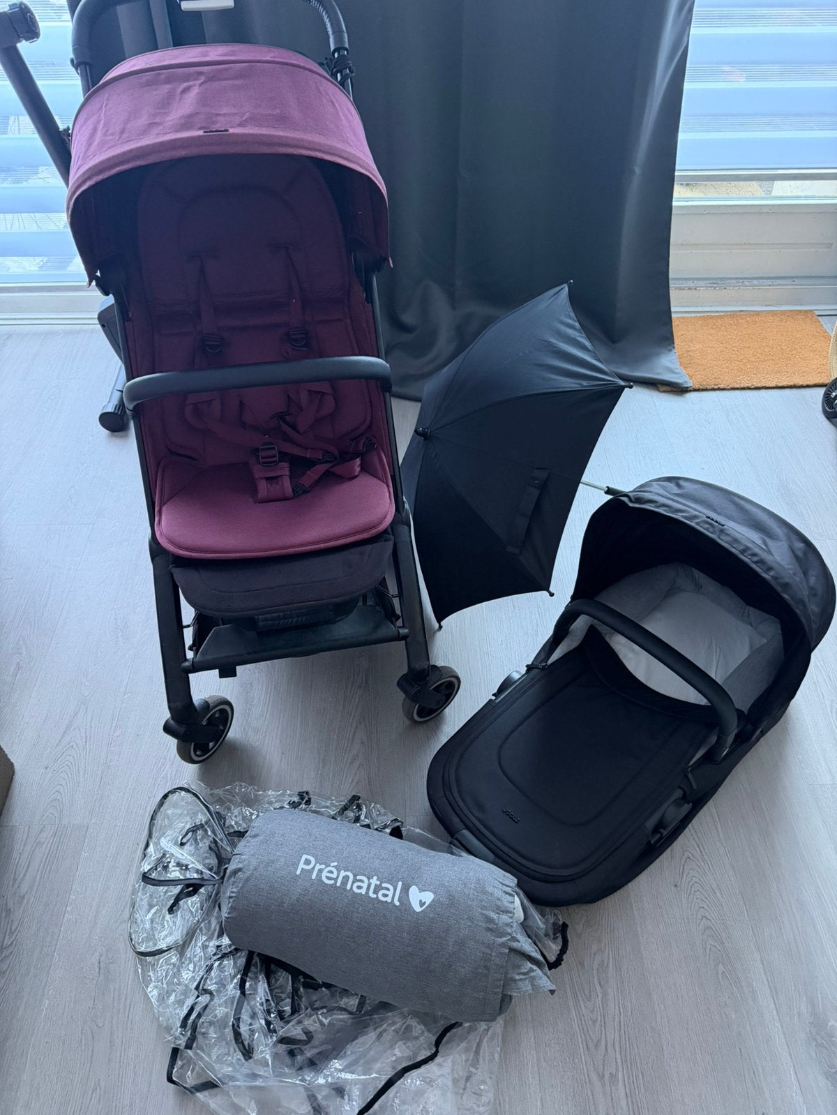 Joolz Aer kinderwagen met reiswieg en accessoires, Ophalen, Gebruikt, Overige merken, Voetenzak