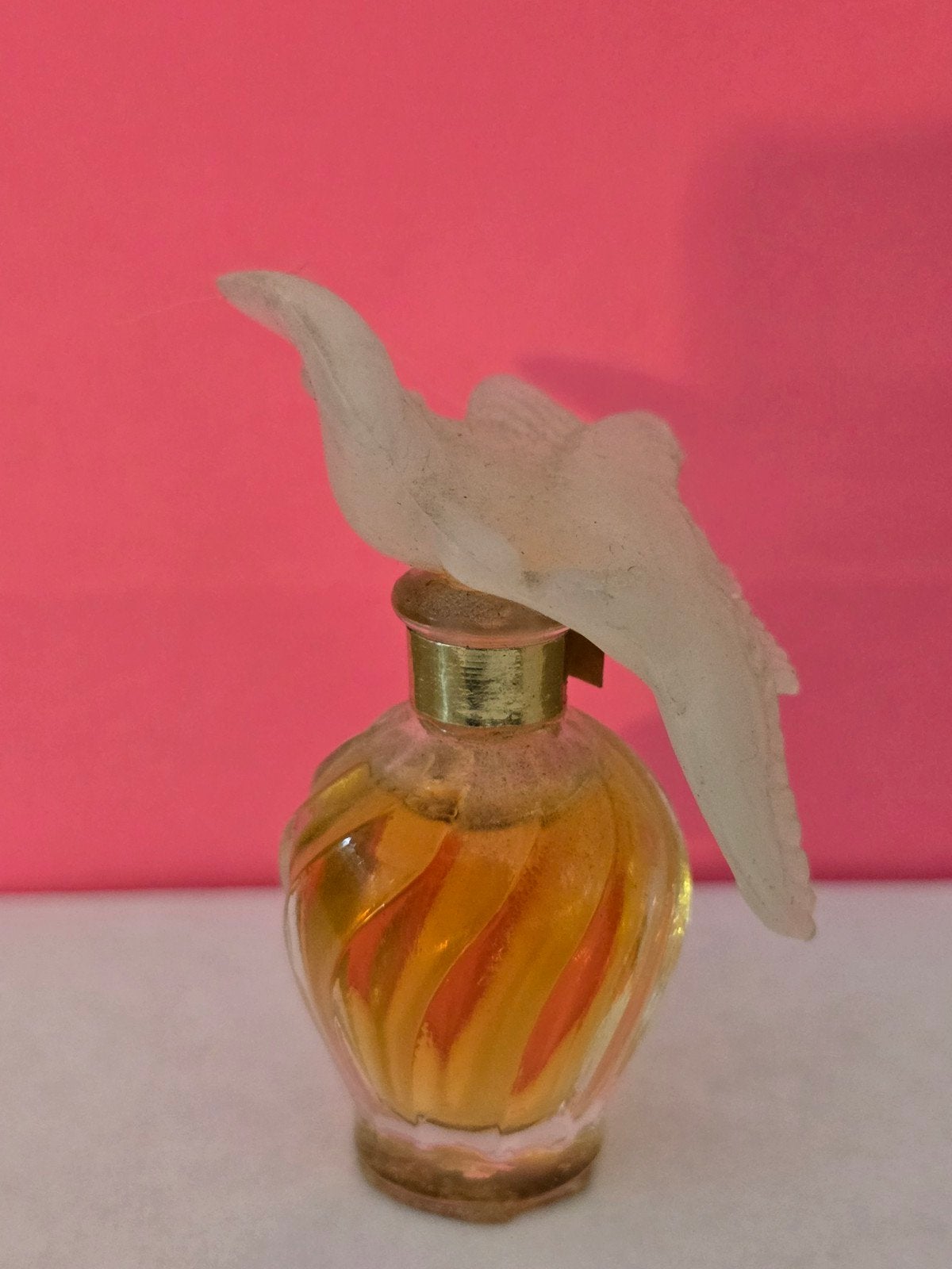Vintage L'Air du Temps parfumflesje met duif, Sieraden, Tassen en Uiterlijk, Ophalen of Verzenden, Gebruikt