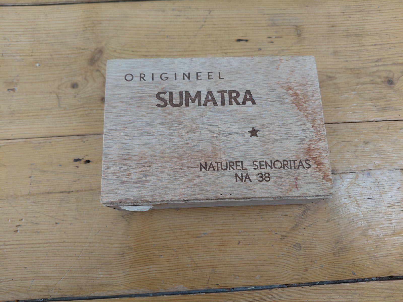sigarendoosje houten doosje houten kistje Sumatra NA 38, Ophalen of Verzenden, Gebruikt, Overige