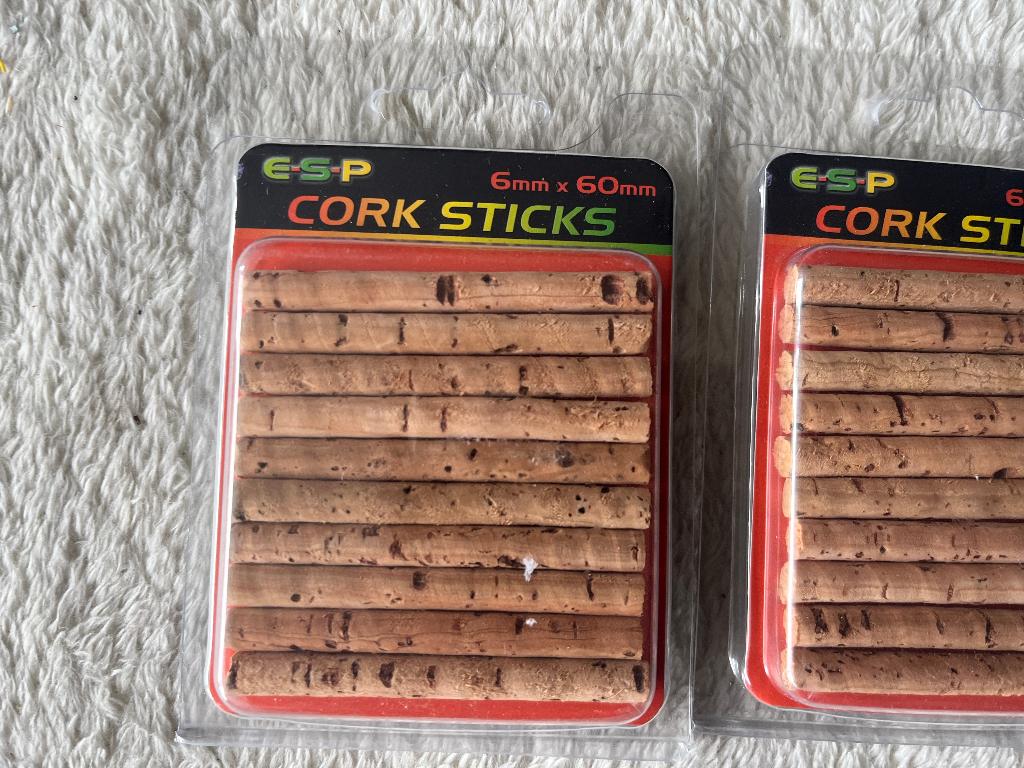 adv 240 / NIEUW set 2 blisters kurkstick's 6mm, Watersport en Boten, Hengelsport | Karpervissen, Ophalen of Verzenden, Overige typen