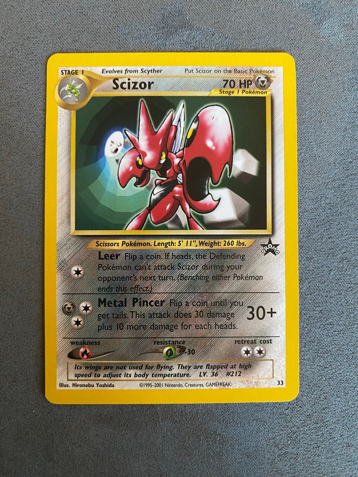 Pokémon Scizor 33/111 Neo Revelation Promo, Ophalen of Verzenden, Zo goed als nieuw, Losse kaart