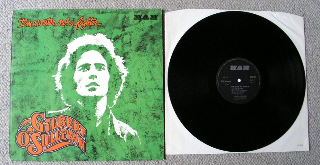 Gilbert O'Sullivan – I'm A Writer, Not A Fighter 10 nrs LP, LP, Ophalen of Verzenden, Zo goed als nieuw, Fotohoes