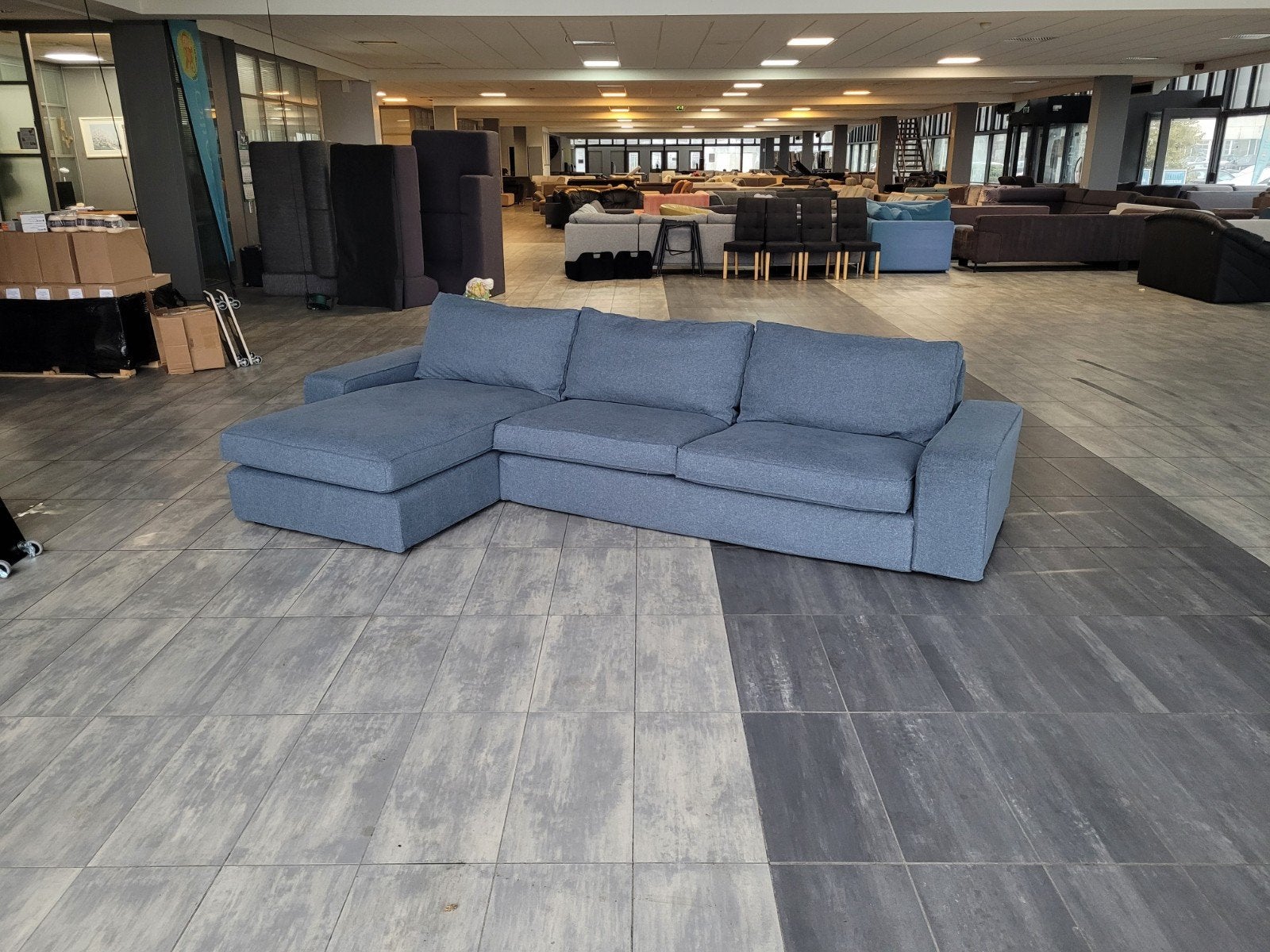 ✅️️️️️ GEREINIGD grijsblauw hoekbank 320x160 | BEZORGEN, Huis en Inrichting, Stof, Info@onbekend.nl, Hoekbank, 300 cm of meer