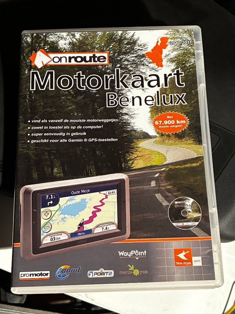 Onroute motorkaart Benelux en Duitsland, v5 ook beschikbaar, Motoren, Ophalen of Verzenden, Gebruikt