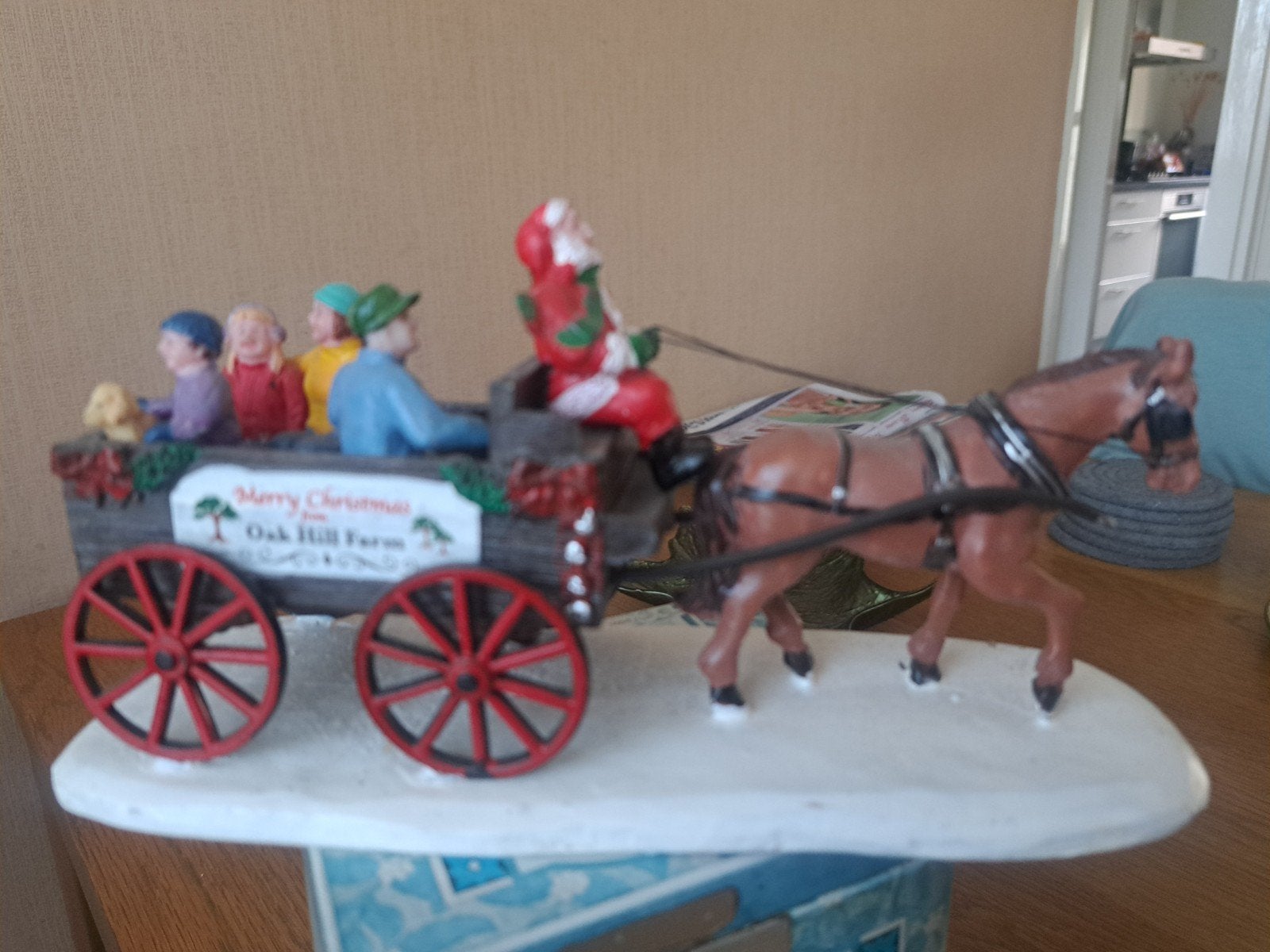 Lemax kerst paard en wagen, Ophalen of Verzenden