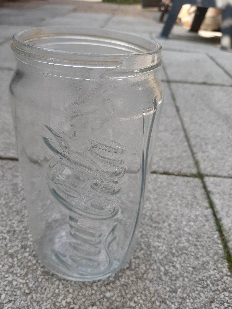 Vintage Coca-Cola glazen pot/vaas, Ophalen of Verzenden, Gebruikt, Gebruiksvoorwerp