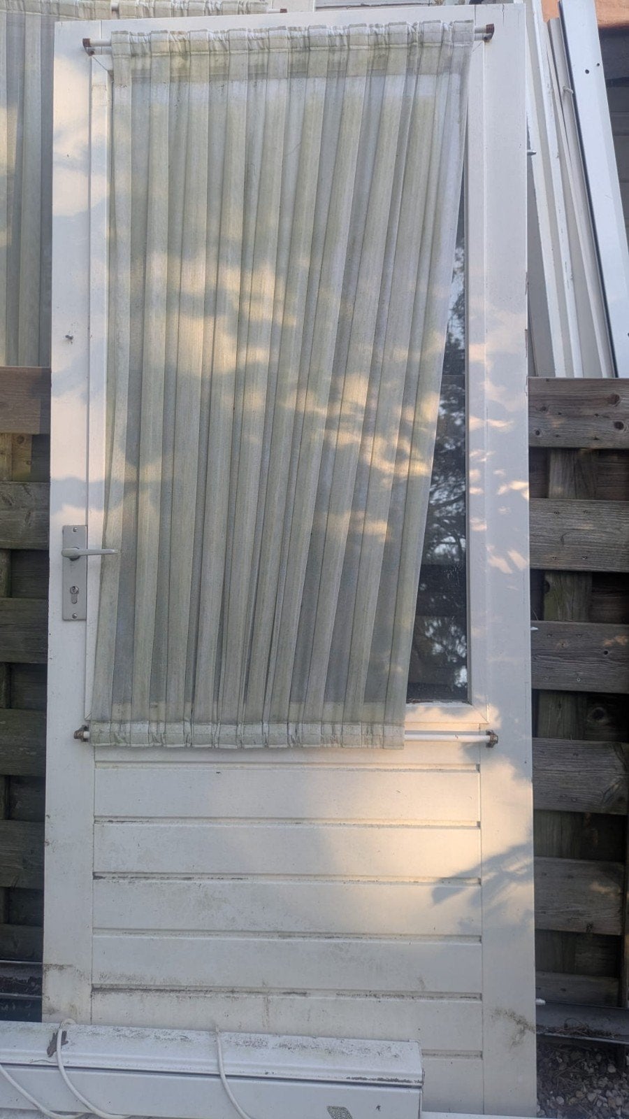 2x Buitendeur met dubbel glas - 93,5x212 en 93,5x211 cm, Ophalen, Gebruikt, 200 tot 215 cm, Glas