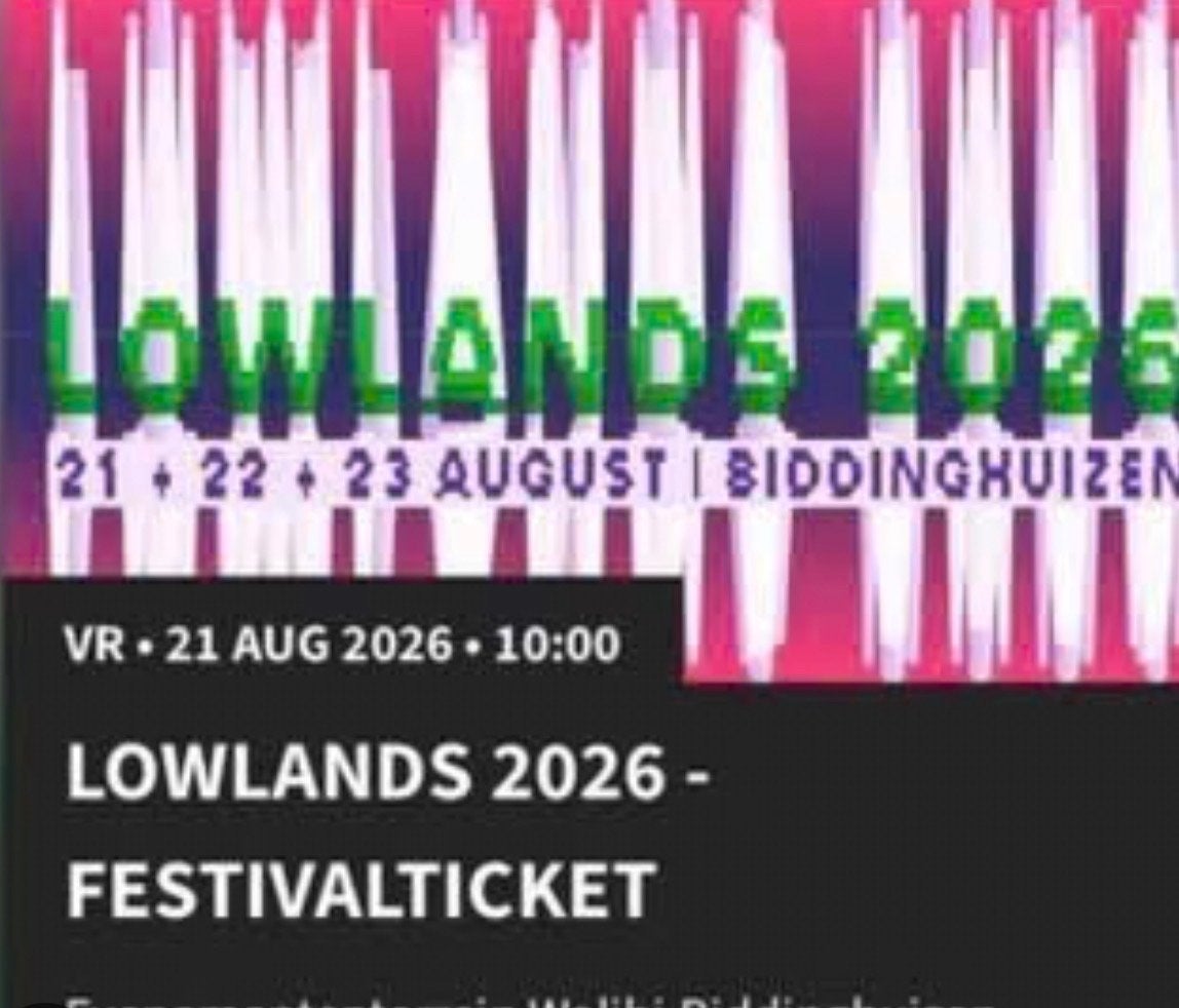 2 Lowlands ‘26 weekend tickets - ook per stuk te koop, Tickets en Kaartjes, Twee personen