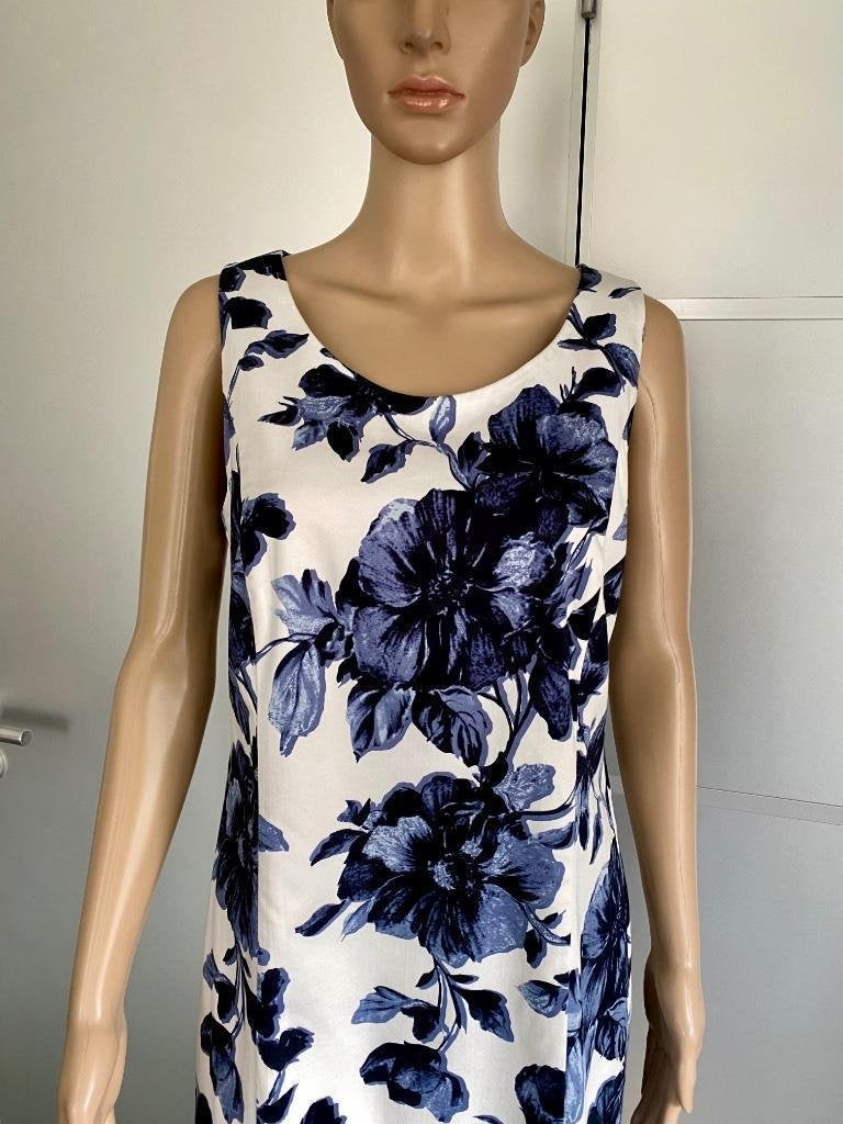 J255 Kyra maat M=38/40 jurk jurkje blauw/wit, Kleding | Dames, Maat 38/40 (M), Blauw, Ophalen of Verzenden, Zo goed als nieuw