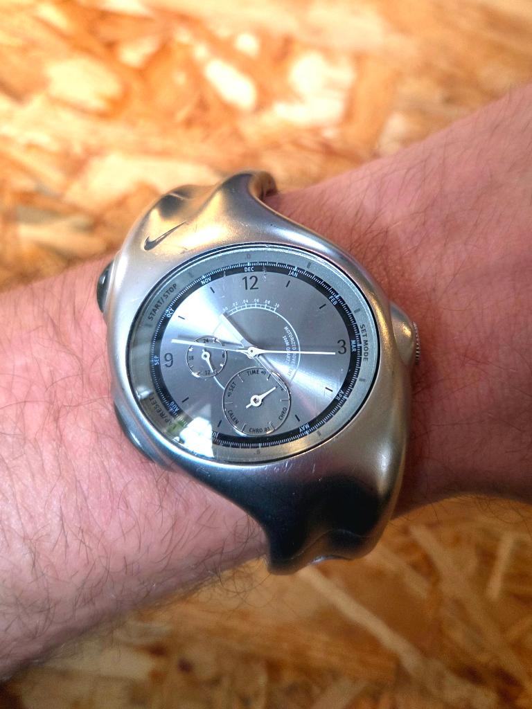 Originele Nike Triax Armored Super (begin jaren 2000), Sieraden, Tassen en Uiterlijk, Horloges | Heren, Staal, Gebruikt, Staal
