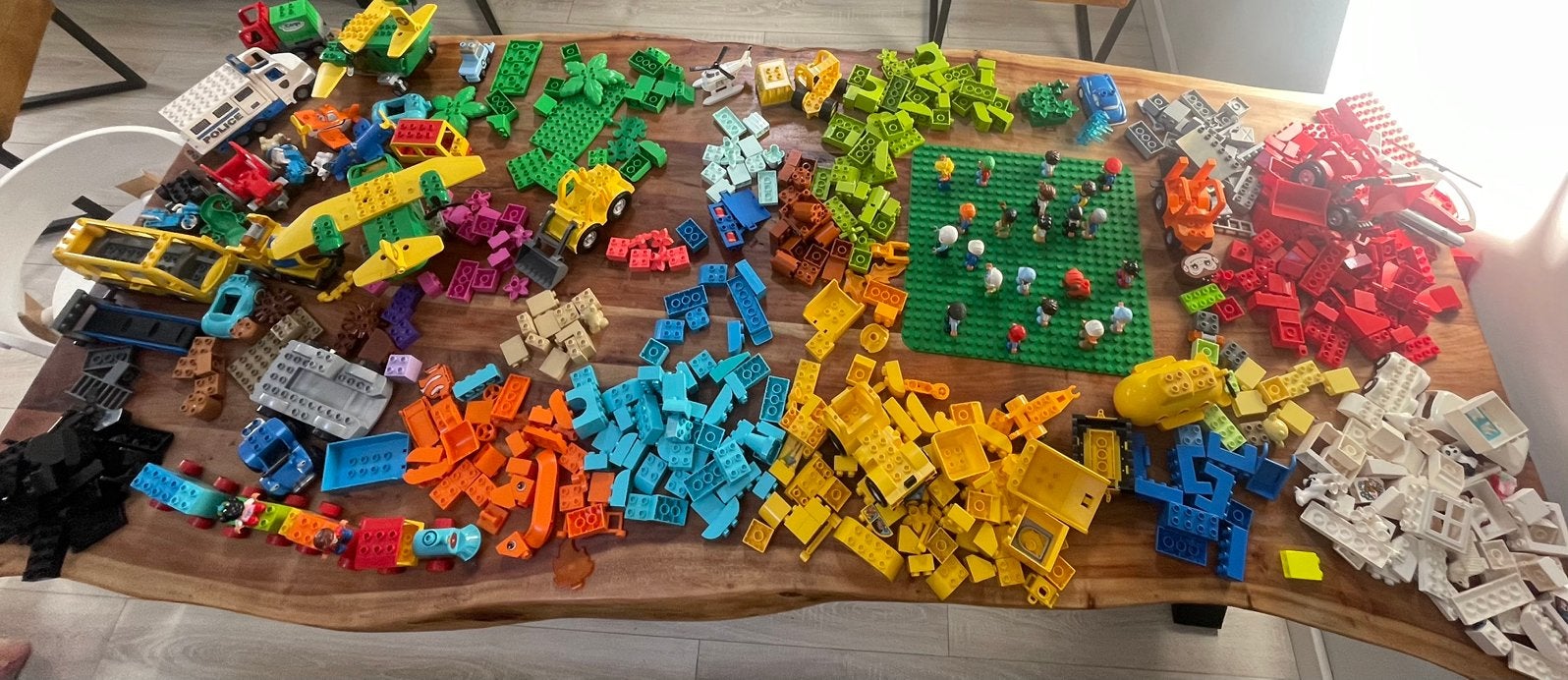 Grote partij Lego Duplo- VOERTUIGEN, POPPETJES & ONDERDELEN, Ophalen, Inclusief minifiguren, Gebruikt, Duplo
