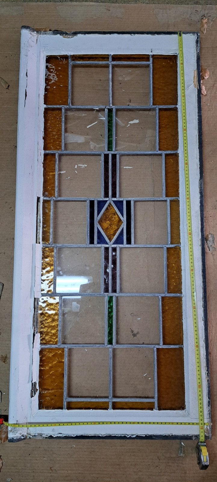 Glas in lood raam BERLAGE, Ophalen, Gevelraam of Ruit, 80 tot 120 cm, Minder dan 80 cm