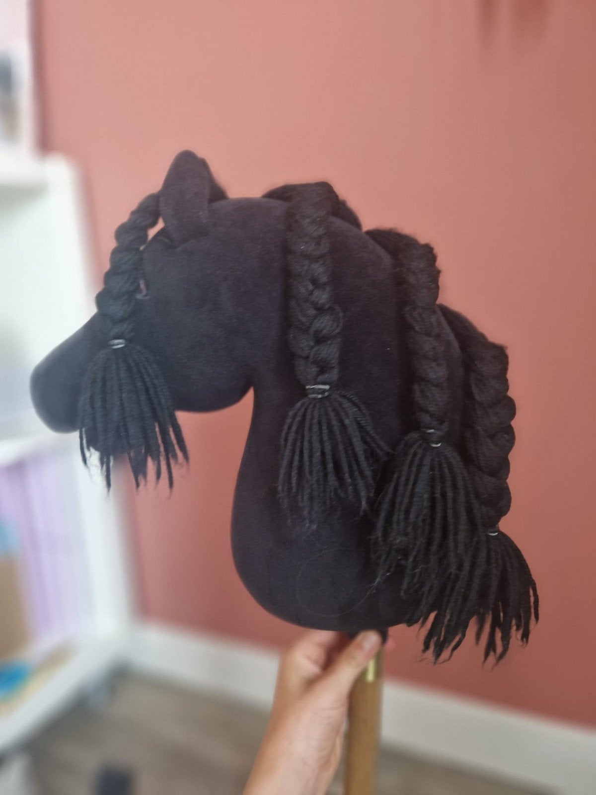 Hobby horse zwart - cheval roi, Hobby en Vrije tijd, Ophalen of Verzenden