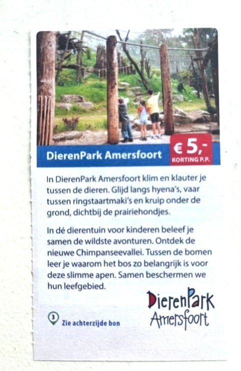 Dierenpark Amersfoort, Drie personen of meer, Kortingskaart