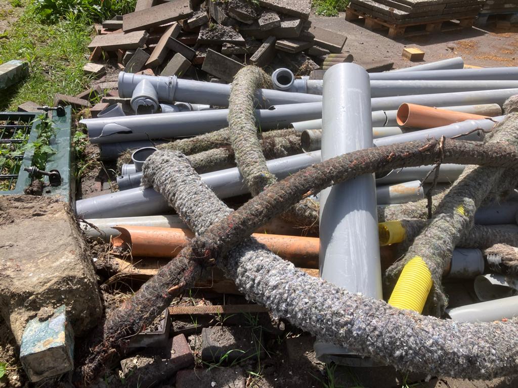 Diverse PVC afvoerbuizen en bochten, gebruikt, Ophalen, Afvoer, Gebruikt, Pvc