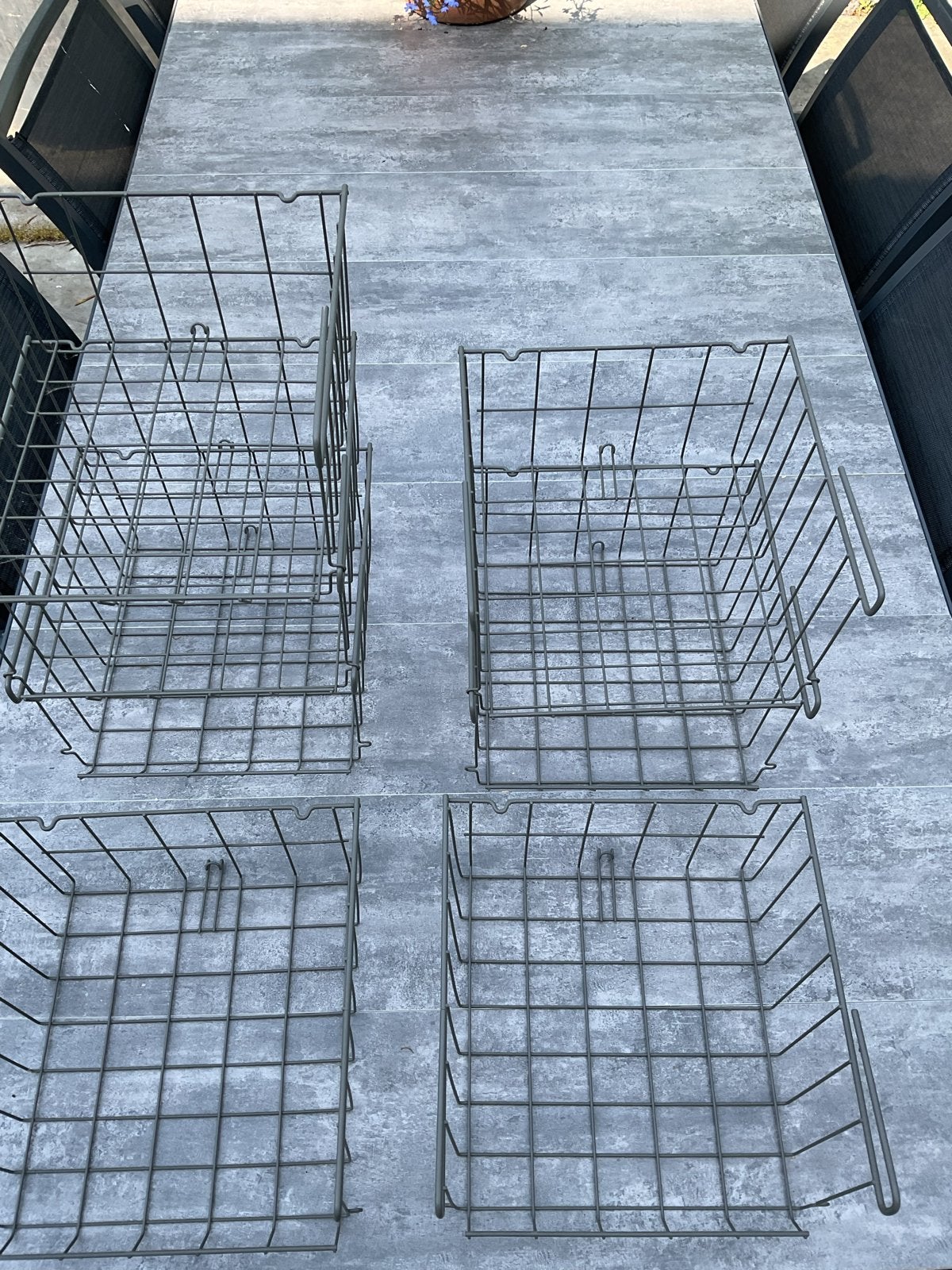 Metalen Opbergmanden 30x30x16 cm - Hangend & Stapelbaar, Ophalen, Overige materialen, Gebruikt, Mand